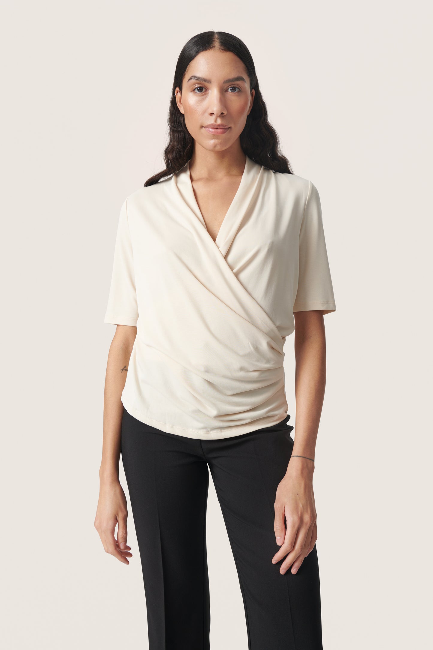 SLColumbine Wrap Blouse SS - Soaked in Luxury