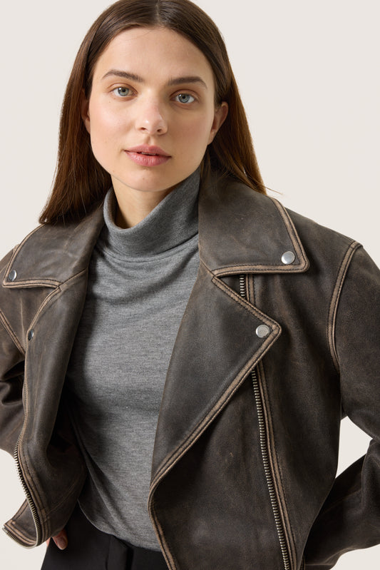 SLFiorella Leather Jacket - Soaked in Luxury